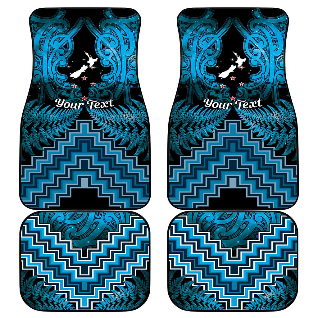 Personalised Aotearoa Matariki Car Mats Turquoise Fern Maori Poutama LT01 - Polynesian Pride