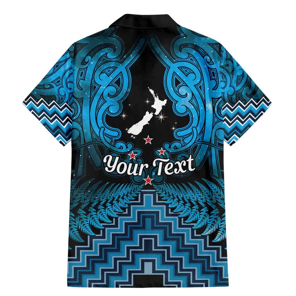 Personalised Aotearoa Matariki Family Matching Mermaid Dress and Hawaiian Shirt Turquoise Fern Maori Poutama