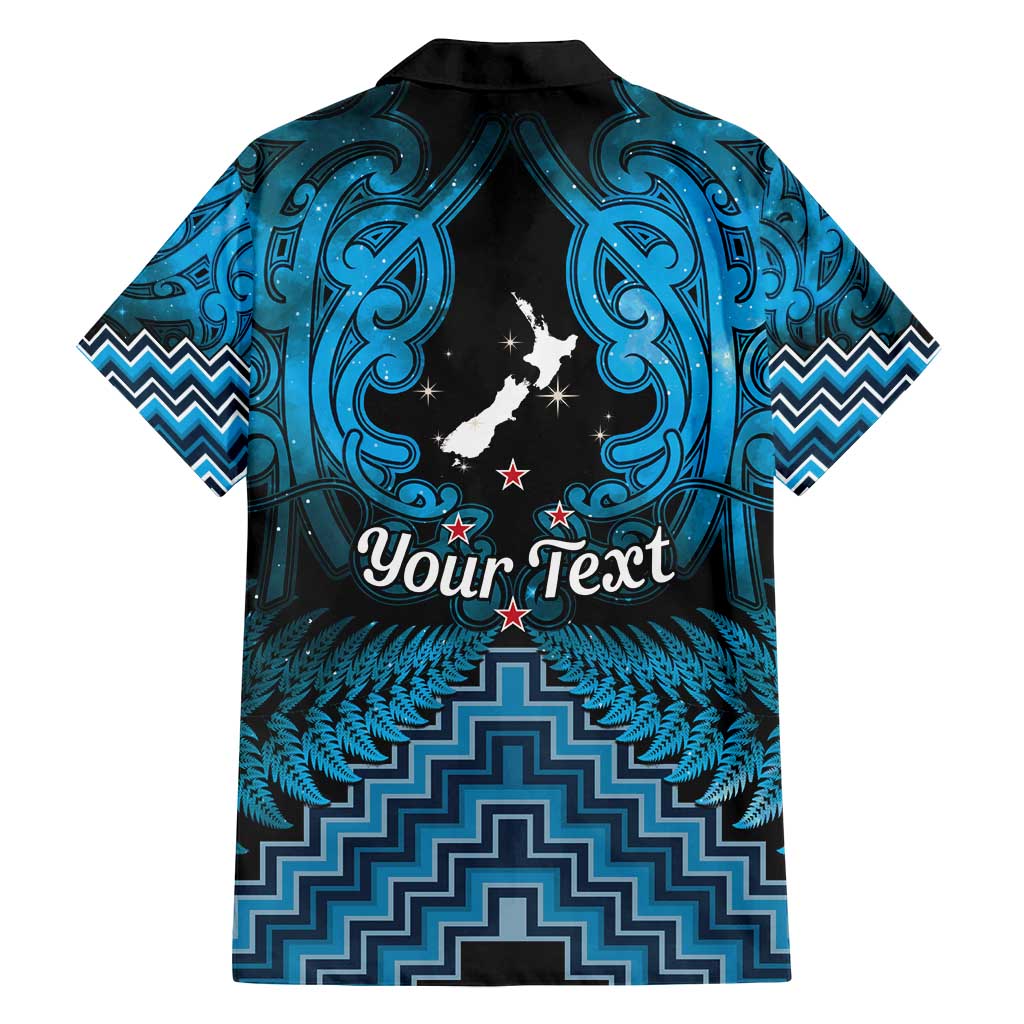 Personalised Aotearoa Matariki Family Matching Tank Maxi Dress and Hawaiian Shirt Turquoise Fern Maori Poutama