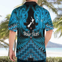 Personalised Aotearoa Matariki Hawaiian Shirt Turquoise Fern Maori Poutama LT01 - Polynesian Pride