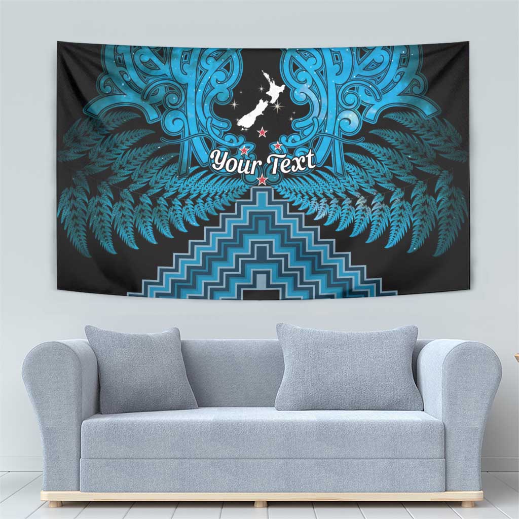 Personalised Aotearoa Matariki Tapestry Turquoise Fern Maori Poutama
