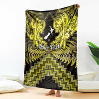 Personalised Aotearoa Matariki Blanket Yellow Fern Maori Poutama LT01 - Polynesian Pride
