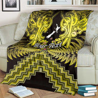 Personalised Aotearoa Matariki Blanket Yellow Fern Maori Poutama LT01 - Polynesian Pride