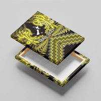 Personalised Aotearoa Matariki Canvas Wall Art Yellow Fern Maori Poutama LT01 - Polynesian Pride