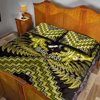 Personalised Aotearoa Matariki Quilt Bed Set Yellow Fern Maori Poutama LT01 - Polynesian Pride
