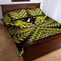 Personalised Aotearoa Matariki Quilt Bed Set Yellow Fern Maori Poutama LT01 - Polynesian Pride
