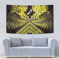 Personalised Aotearoa Matariki Tapestry Yellow Fern Maori Poutama