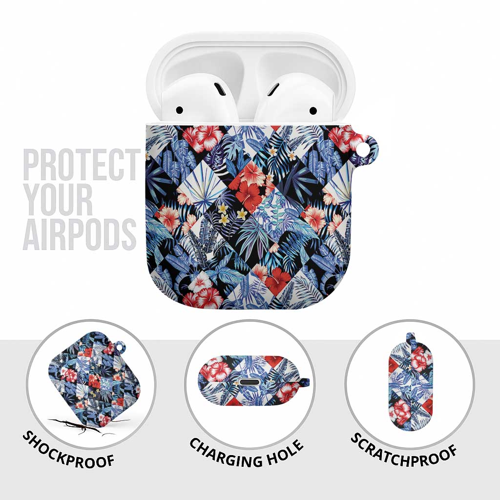 Hawaii Tropicana Blue Pattern AirPods Case LT01 - Polynesian Pride