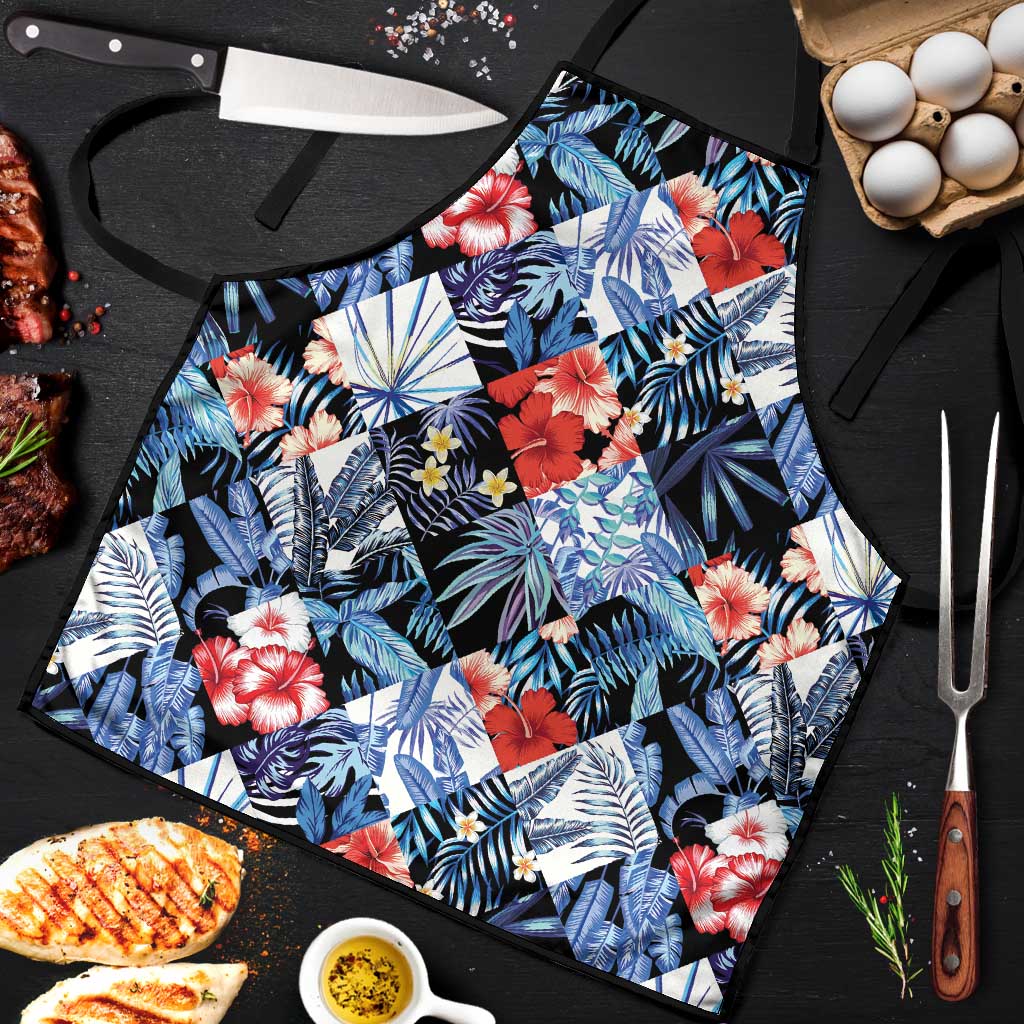 Hawaii Tropicana Blue Pattern Apron LT01 Blue - Polynesian Pride