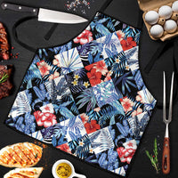 Hawaii Tropicana Blue Pattern Apron LT01 Blue - Polynesian Pride