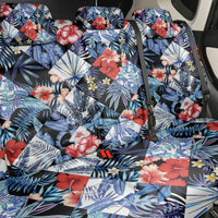 Hawaii Tropicana Blue Pattern Back Car Seat Cover - Polynesian Pride