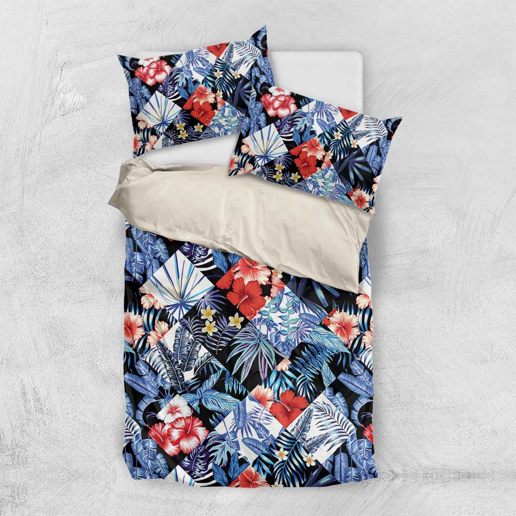 Hawaii Tropicana Blue Pattern Bedding Set - Polynesian Pride
