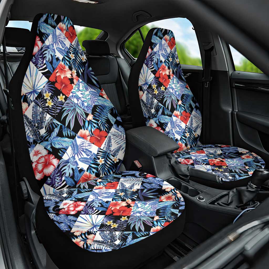 Hawaii Tropicana Blue Pattern Car Seat Cover - Polynesian Pride