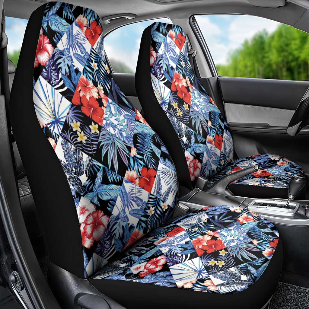 Hawaii Tropicana Blue Pattern Car Seat Cover - Polynesian Pride