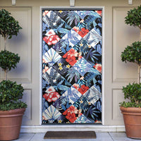 Hawaii Tropicana Blue Pattern Door Cover LT01 Blue - Polynesian Pride