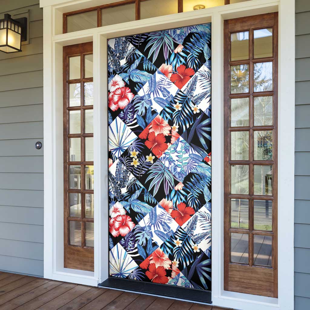Hawaii Tropicana Blue Pattern Door Cover LT01 - Polynesian Pride