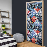 Hawaii Tropicana Blue Pattern Door Cover LT01 - Polynesian Pride