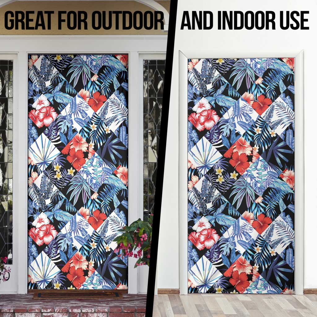 Hawaii Tropicana Blue Pattern Door Cover LT01 - Polynesian Pride