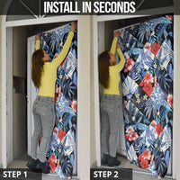 Hawaii Tropicana Blue Pattern Door Cover LT01 - Polynesian Pride