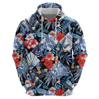 Hawaii Tropicana Blue Pattern Hoodie - Polynesian Pride