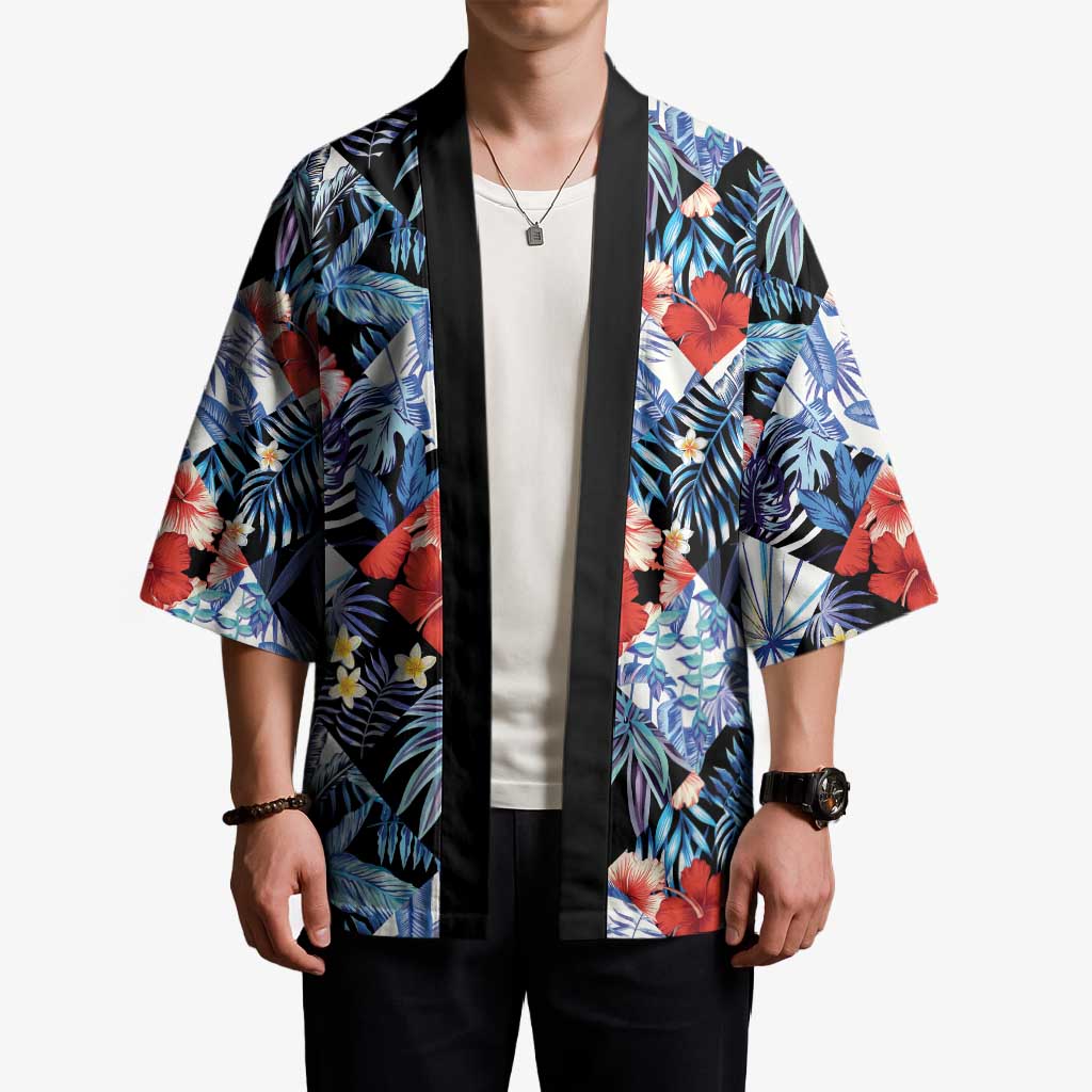 Hawaii Tropicana Blue Pattern Kimono LT01 - Polynesian Pride