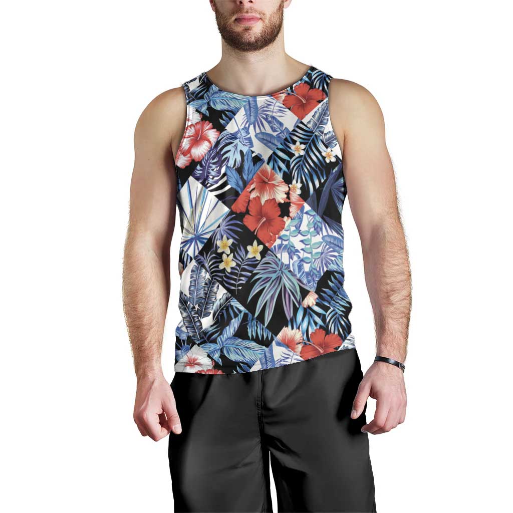 Hawaii Tropicana Blue Pattern Men Tank Top LT01 - Polynesian Pride