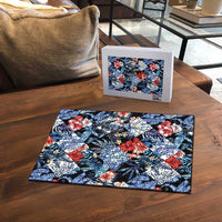 Hawaii Tropicana Blue Pattern Puzzle LT01 - Polynesian Pride