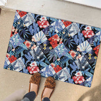 Hawaii Tropicana Blue Pattern Rubber Doormat LT01 - Polynesian Pride