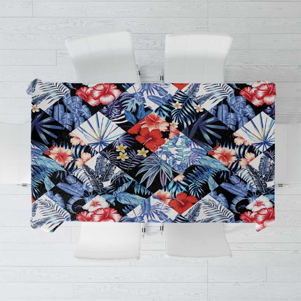 Hawaii Tropicana Blue Pattern Tablecloth LT01 Blue - Polynesian Pride