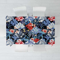 Hawaii Tropicana Blue Pattern Tablecloth LT01 Blue - Polynesian Pride