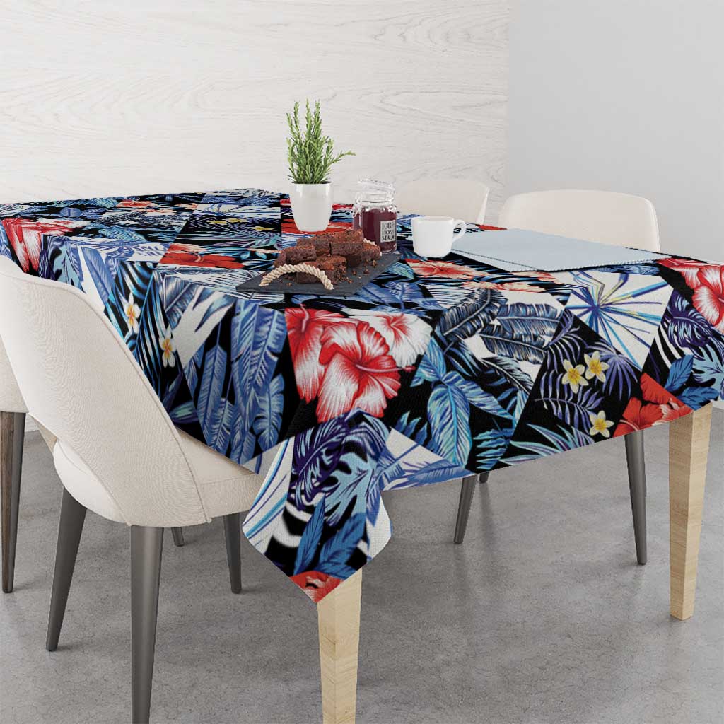 Hawaii Tropicana Blue Pattern Tablecloth LT01 - Polynesian Pride
