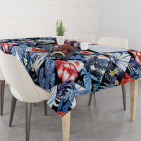 Hawaii Tropicana Blue Pattern Tablecloth LT01 - Polynesian Pride