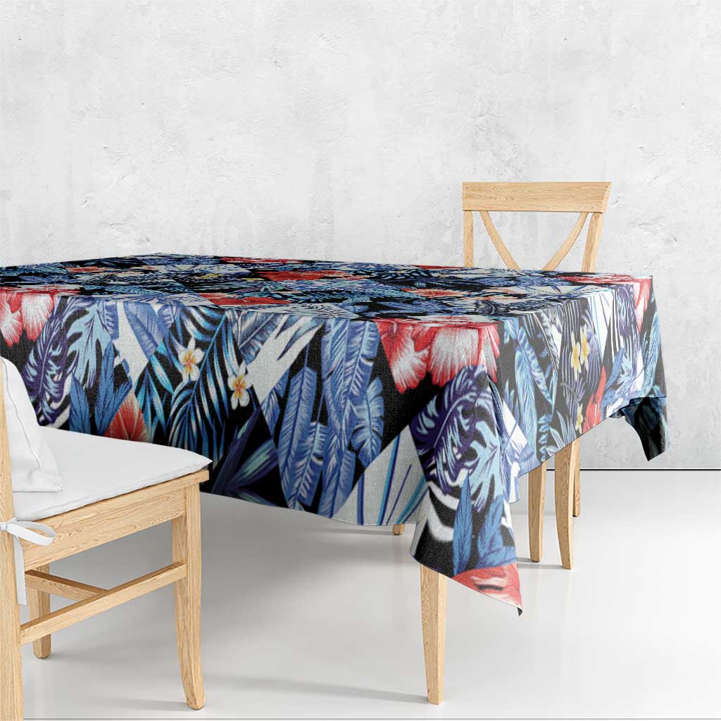 Hawaii Tropicana Blue Pattern Tablecloth LT01 - Polynesian Pride