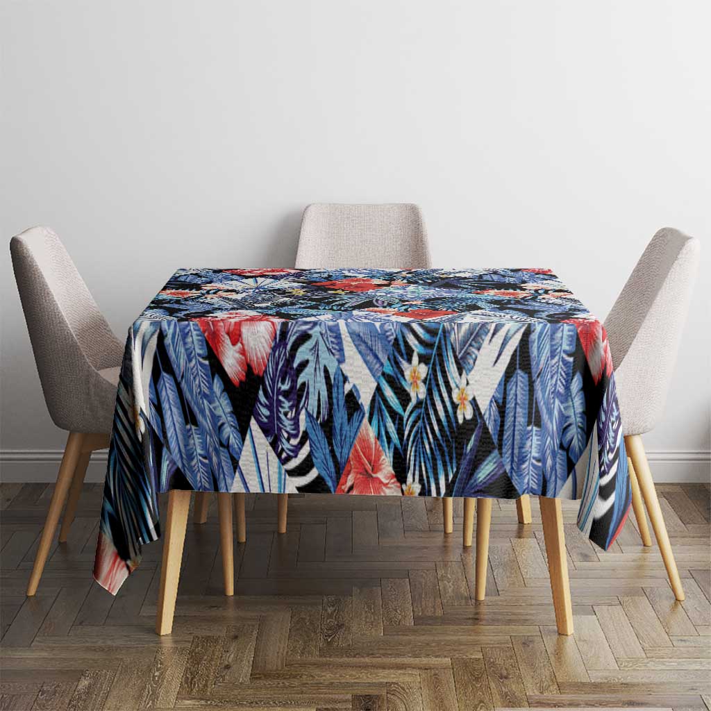 Hawaii Tropicana Blue Pattern Tablecloth LT01 - Polynesian Pride