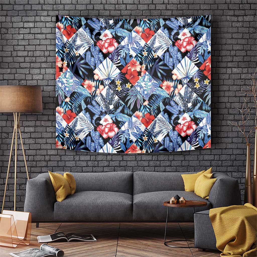 Hawaii Tropicana Blue Pattern Tapestry - Polynesian Pride