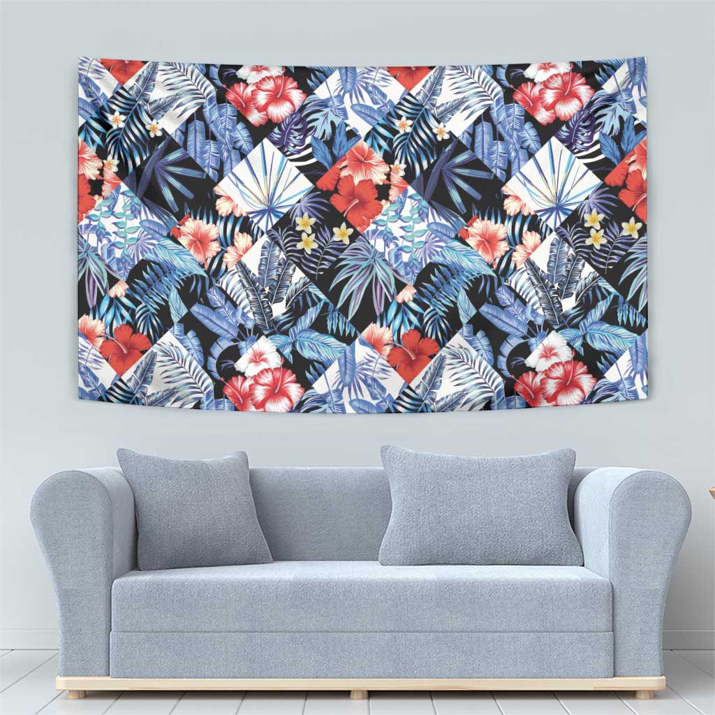 Hawaii Tropicana Blue Pattern Tapestry - Polynesian Pride