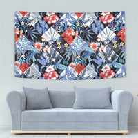 Hawaii Tropicana Blue Pattern Tapestry - Polynesian Pride