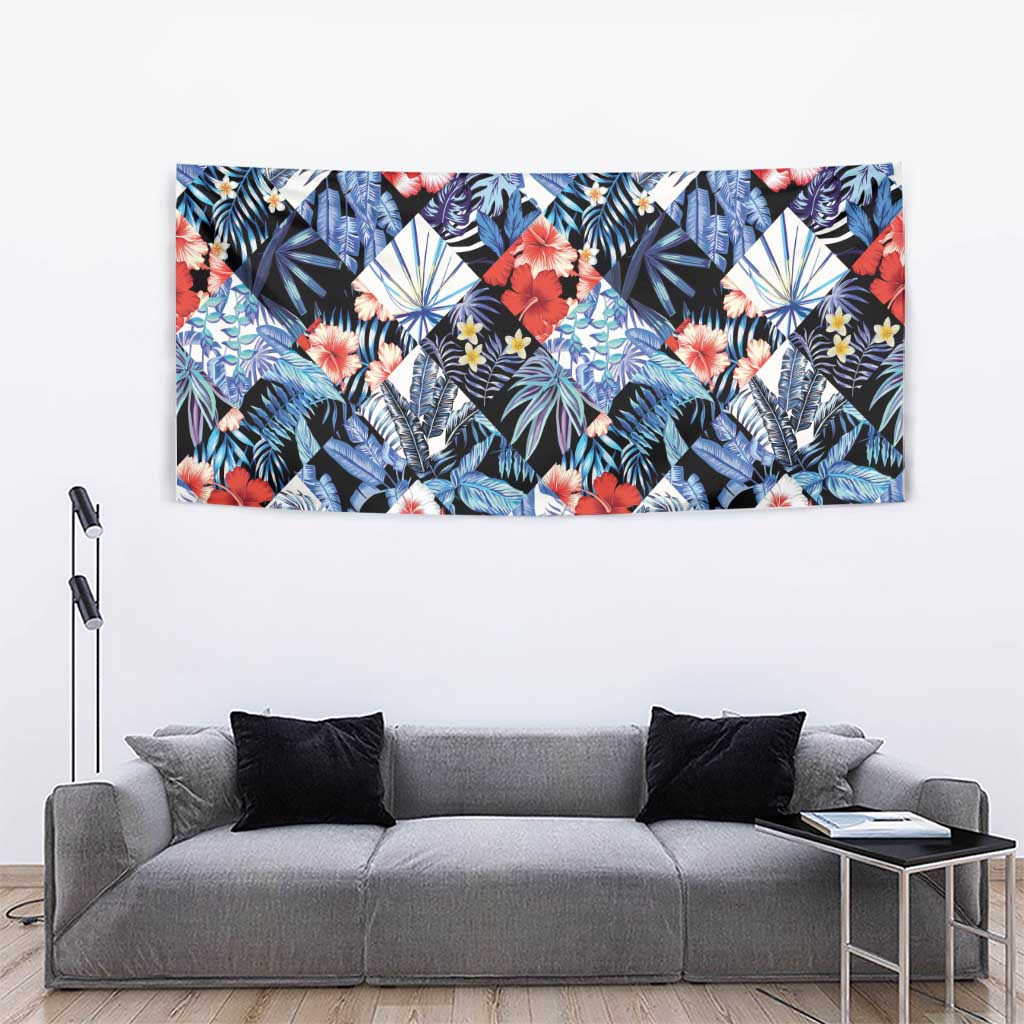 Hawaii Tropicana Blue Pattern Tapestry - Polynesian Pride