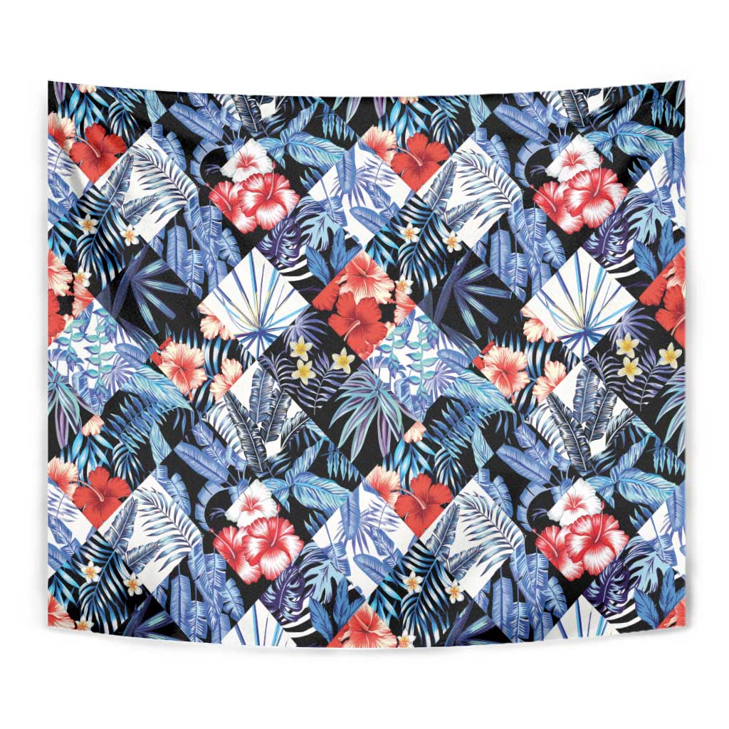 Hawaii Tropicana Blue Pattern Tapestry - Polynesian Pride