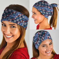 Polynesian Monstera Tiare Floral Neck Gaiter Royal Blue Tropical Plaid LT01 - Polynesian Pride