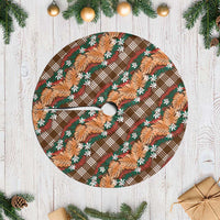 Polynesian Monstera Tiare Floral Tree Skirt Chocolate Brown Tropical Plaid LT01 Casual Brown - Polynesian Pride