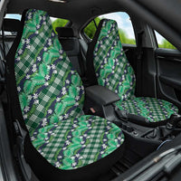 Polynesian Monstera Tiare Floral Car Seat Cover Forest Green Tropical Plaid LT01 One Size Green - Polynesian Pride