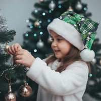 Polynesian Monstera Tiare Floral Christmas Santa Hat Forest Green Tropical Plaid LT01 - Polynesian Pride