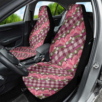 Polynesian Monstera Tiare Floral Car Seat Cover Fuchsia Tropical Plaid LT01 - Polynesian Pride