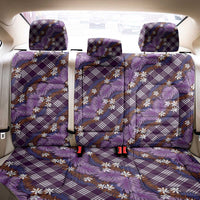Polynesian Monstera Tiare Floral Back Car Seat Cover Lavender Tropical Plaid LT01 - Polynesian Pride