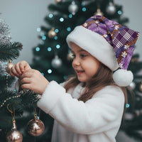 Polynesian Monstera Tiare Floral Christmas Santa Hat Lavender Tropical Plaid LT01 - Polynesian Pride