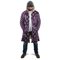 Polynesian Monstera Tiare Floral Cloak Lavender Tropical Plaid LT01 - Polynesian Pride
