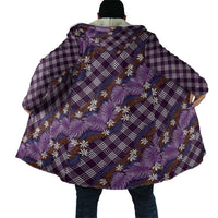 Polynesian Monstera Tiare Floral Cloak Lavender Tropical Plaid LT01 - Polynesian Pride