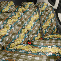 Polynesian Monstera Tiare Floral Back Car Seat Cover Yellow Tropical Plaid LT01 - Polynesian Pride
