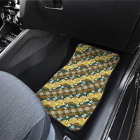 Polynesian Monstera Tiare Floral Car Mats Yellow Tropical Plaid LT01 - Polynesian Pride